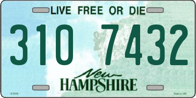 NH license plate 3107432