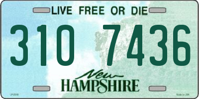 NH license plate 3107436