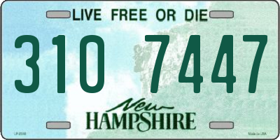 NH license plate 3107447