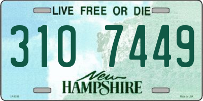 NH license plate 3107449