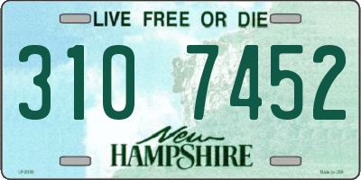 NH license plate 3107452