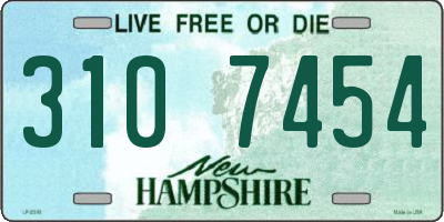 NH license plate 3107454