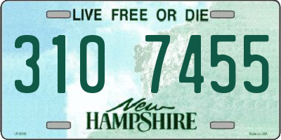 NH license plate 3107455