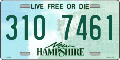 NH license plate 3107461