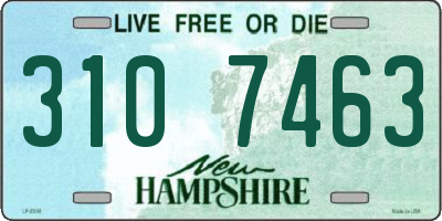 NH license plate 3107463