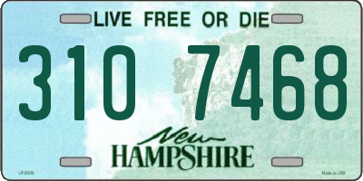 NH license plate 3107468