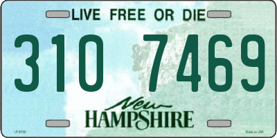 NH license plate 3107469