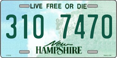 NH license plate 3107470