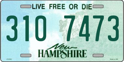 NH license plate 3107473