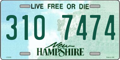 NH license plate 3107474