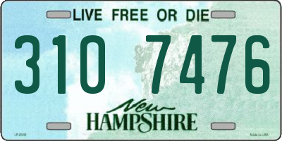 NH license plate 3107476