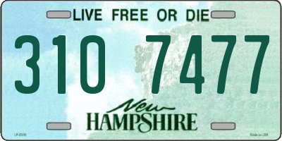 NH license plate 3107477
