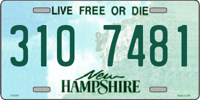NH license plate 3107481