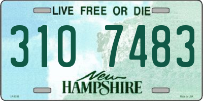 NH license plate 3107483