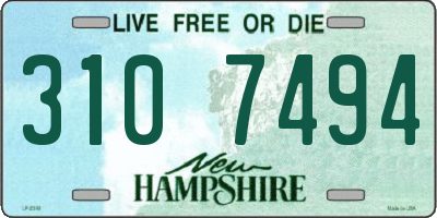 NH license plate 3107494
