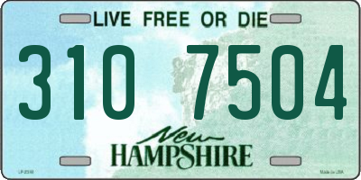 NH license plate 3107504