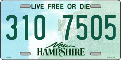NH license plate 3107505
