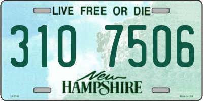 NH license plate 3107506