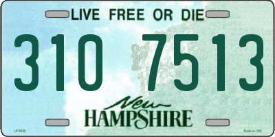 NH license plate 3107513