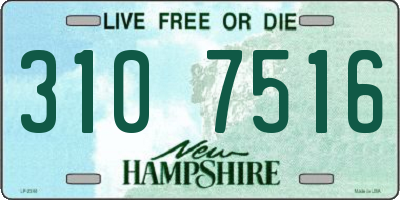 NH license plate 3107516