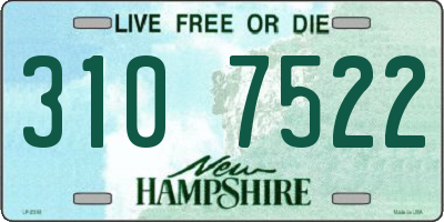 NH license plate 3107522