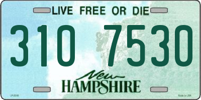 NH license plate 3107530