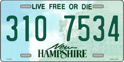 NH license plate 3107534