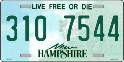 NH license plate 3107544