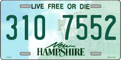 NH license plate 3107552