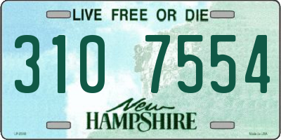 NH license plate 3107554