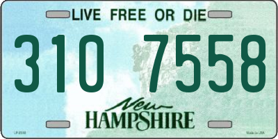 NH license plate 3107558