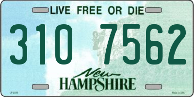 NH license plate 3107562