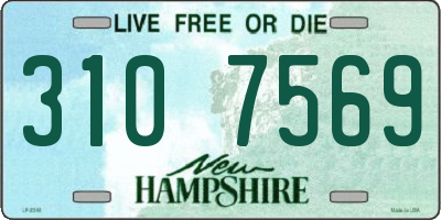 NH license plate 3107569