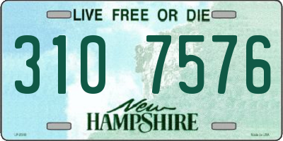 NH license plate 3107576