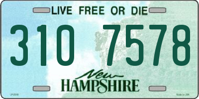 NH license plate 3107578