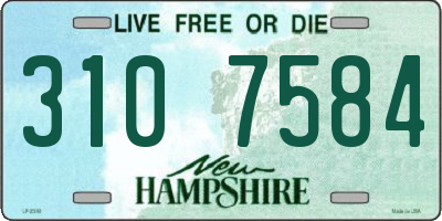 NH license plate 3107584
