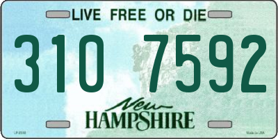 NH license plate 3107592