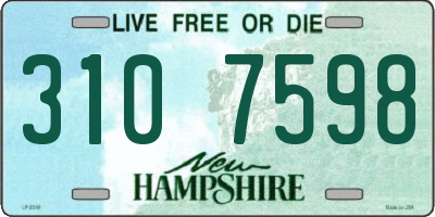NH license plate 3107598