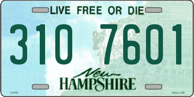 NH license plate 3107601