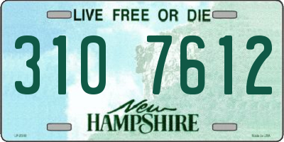 NH license plate 3107612
