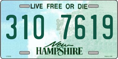 NH license plate 3107619