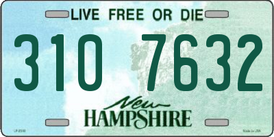 NH license plate 3107632