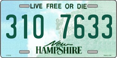 NH license plate 3107633