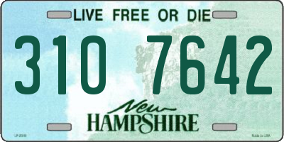NH license plate 3107642