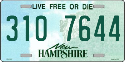 NH license plate 3107644