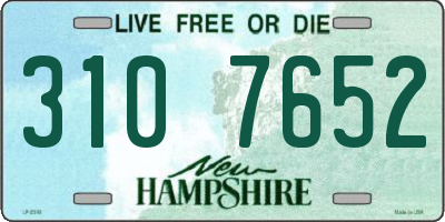 NH license plate 3107652