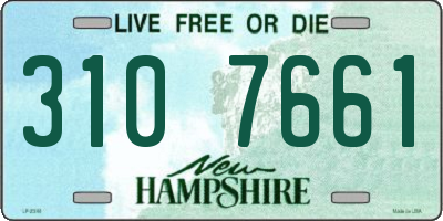 NH license plate 3107661