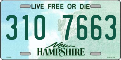 NH license plate 3107663