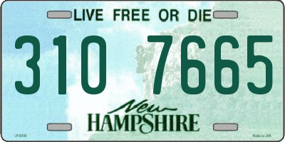 NH license plate 3107665