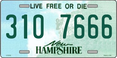 NH license plate 3107666